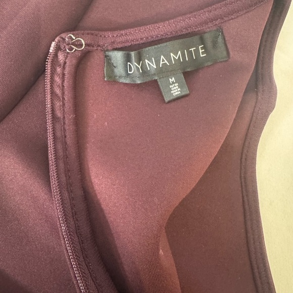 Dynamite Pencil Women's Dress V-Neck Cap Sleeve Raised Waist Bodycon Sheath M - Picture 9 of 13